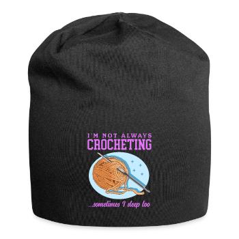 Crochet Crochet Crochet fil Crochet cadeau - Bonnet en jersey - noir - Devant