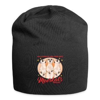 Meerkat Family Meerkat Gift - Jersey Beanie - black - Front