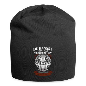 Viking Tshirt Viking Valhalla Valhalla God Odin - Jersey Beanie - black - Front