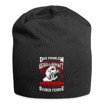Wikinger Tshirt Viking Valhalla Walhalla Gott Odin - Jersey-Beanie - Schwarz - Vorne