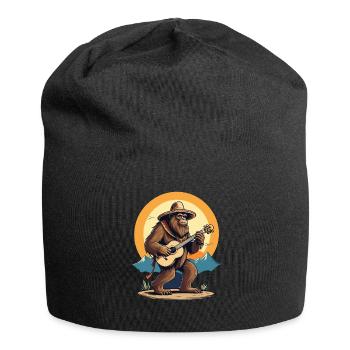 Bigfoot Mexikanischer Mariachi Gitarrenspaß - Jersey-Beanie - Schwarz - Vorne