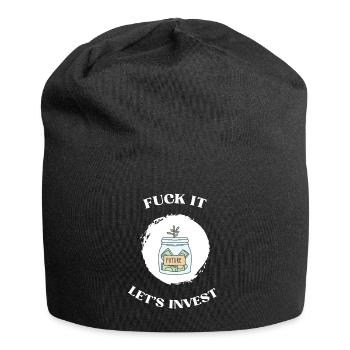 Fuck It lets invest - Jersey-Beanie - Schwarz - Vorne