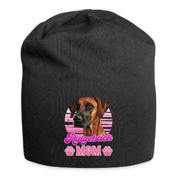 RIDGEBACK MOM Rhodesian Ridgeback chien maman - Bonnet en jersey - noir - Devant