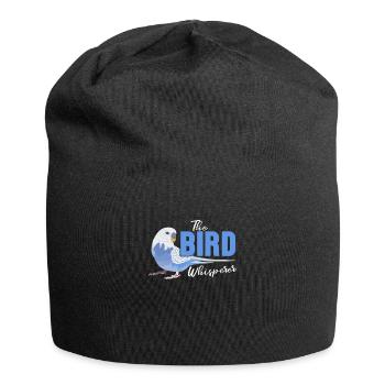 Budgie Bird Pet Parakeet Gift - Jersey Beanie - black - Front
