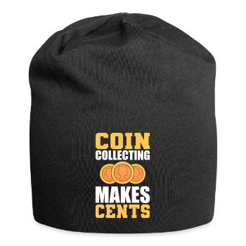 Coin Collecting Makes Cents Münzsammler - Jersey-Beanie - Schwarz - Vorne