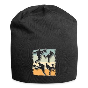 Fußball Fußballer - Jersey-Beanie - Schwarz - Vorne