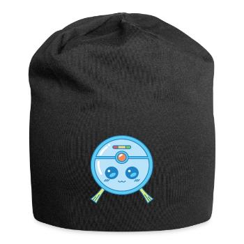 Süßer Saugroboter Staubsauger Kawaii - Jersey-Beanie - Schwarz - Vorne