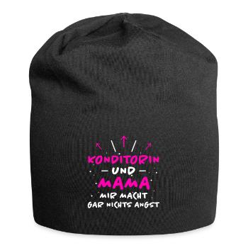 Konditorin Spruch Backen Witz Konditorin Geschenk - Jersey-Beanie - Schwarz - Vorne