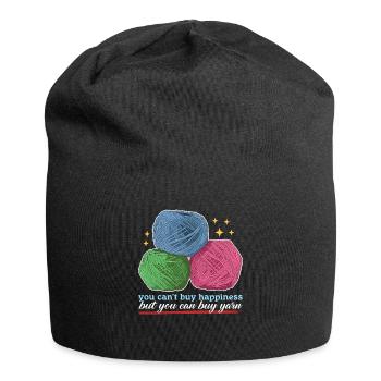 Crochet Crochet fil Crochet Crochet cadeau - Bonnet en jersey - noir - Devant