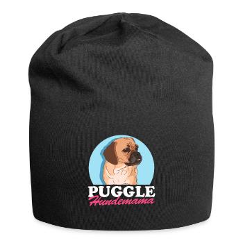 Puggle Dog Mom Dog Owner Gift - Jersey Beanie - black - Front