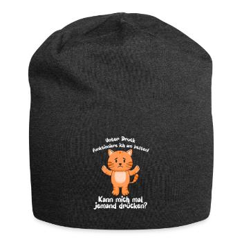 Je fonctionne mieux sous pression - Bonnet en jersey - charbon - Devant