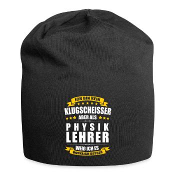 Ich Bin Kein Klugscheisser Physiklehrer Abschied - Jersey-Beanie - Schwarz - Vorne