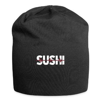 Rythme cardiaque de l’électrocardiogramme sushi - Bonnet en jersey - noir - Devant
