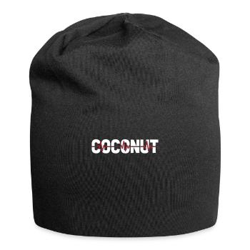 Kokusnuss Kokos Ekg Heartbeat - Jersey-Beanie - Schwarz - Vorne