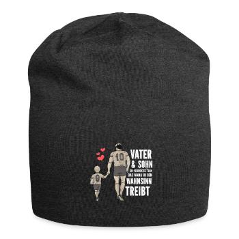Father & Son a Crazy Team Partner Look - Jersey Beanie - charcoal grey - Front