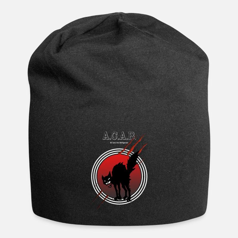 A.C.A.B. Alle Katzen sind angriffslustig - Jersey-Beanie - Schwarz