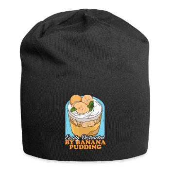 Bananenpudding Liebhaber Bananen Pudding Geschenk - Jersey-Beanie - Schwarz - Vorne