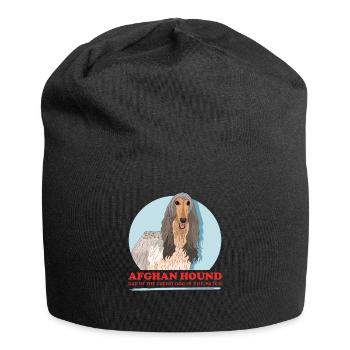 Afghanischer Windhund Dad Hundebesitzer Geschenk - Jersey-Beanie - Schwarz - Vorne
