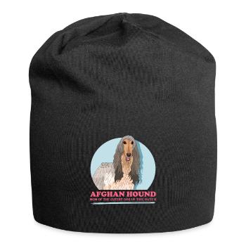 Afghanischer Windhund Mom Hundebesitzer Geschenk - Jersey-Beanie - Schwarz - Vorne