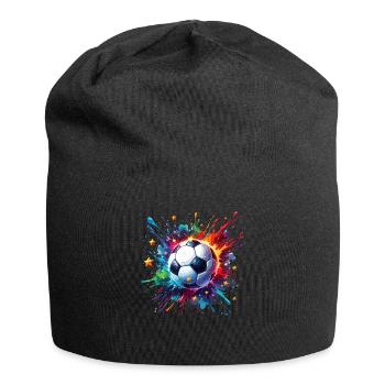 Splash Art Joueur de football Sports Football - Bonnet en jersey - noir - Devant