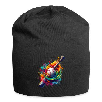 Splash Art Batte de Baseball Joueur Baseballer Softball - Bonnet en jersey - noir - Devant