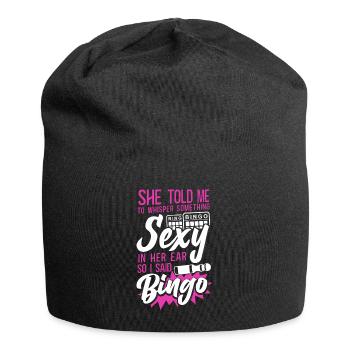 Bingo Player Ironic Sarcastic She - Jersey-Beanie - Schwarz - Vorne