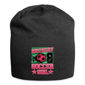 8th birthday Girl Soccer 8 Years Old Gifts - Jersey-Beanie - Schwarz - Vorne