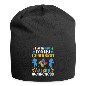 Journée de sensibilisation à l’autisme Cadeau autiste - Bonnet en jersey - noir - Devant