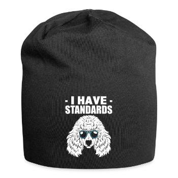 I Have Standards Hundewanderer - Jersey-Beanie - Schwarz - Vorne