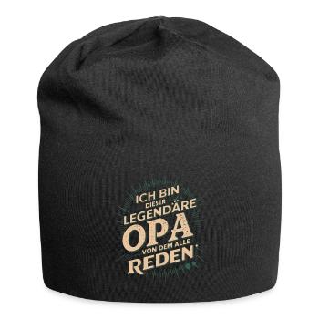 Legendary Grandpa Retro Saying Design - Jersey Beanie - black - Front