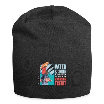 Father & Son a Crazy Team Partner Look - Jersey Beanie - charcoal grey - Front