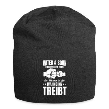 Father & Son a Crazy Team Partner Look - Jersey Beanie - charcoal grey - Front
