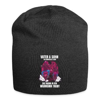 Father & Son a Crazy Team Partner Look - Jersey Beanie - charcoal grey - Front