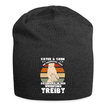 Father & Son a Crazy Team Partner Look - Jersey Beanie - charcoal grey - Front
