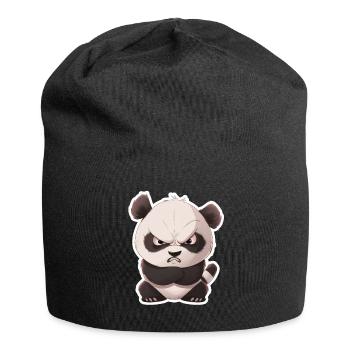 Mignon bébé panda panda cassé - Bonnet en jersey - noir - Devant