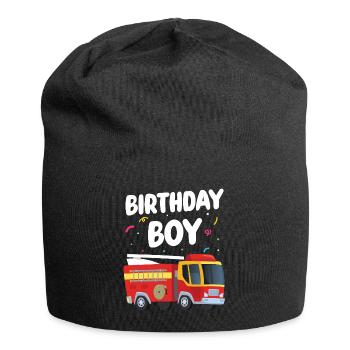 Birthday Boy Firefighter Birthday Boy - Jersey Beanie - black - Front