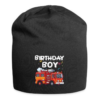 Birthday Boy Firefighter Birthday Boy - Jersey Beanie - black - Front