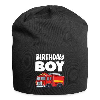 Birthday Boy Firefighter Birthday Boy - Jersey Beanie - black - Front