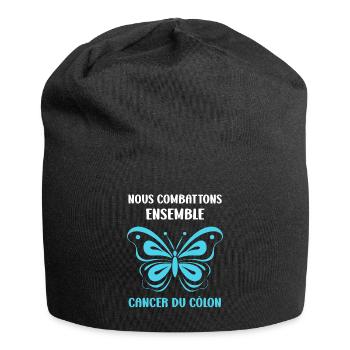 Sensibilisation au cancer du côlon - Bonnet en jersey - noir - Devant