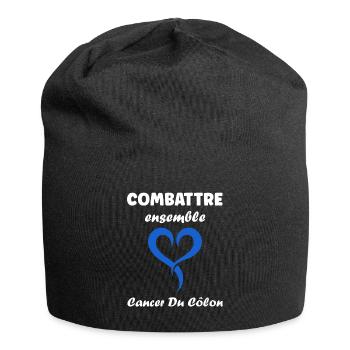 Sensibilisation au cancer du côlon - Bonnet en jersey - noir - Devant