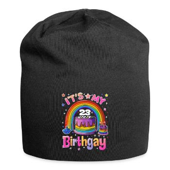 It's my birthgay birth-gay lgbt gay - Jersey Beanie - black - Front