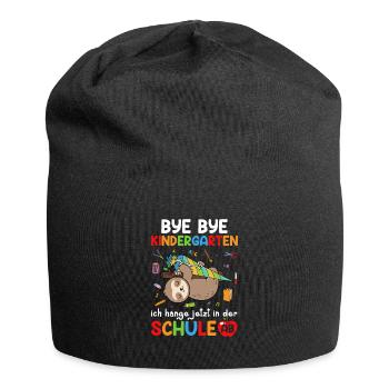 Bye Bye Kindergarten I'm Hanging In School Now - Jersey Beanie - black - Front