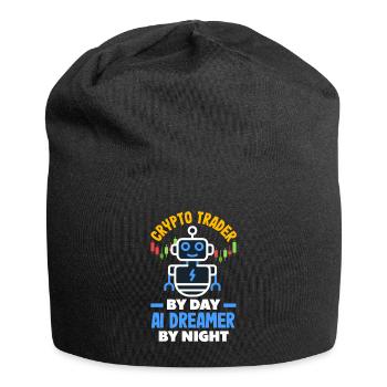 Cryptocurrency AI & Crypto Enthusiast Blockchain - Jersey Beanie - black - Front