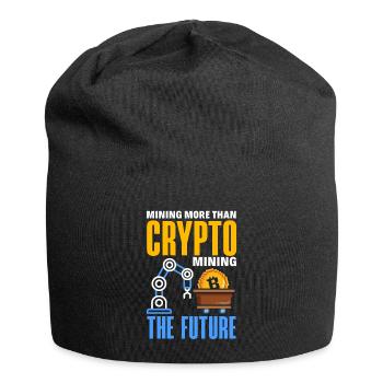 Cryptocurrency AI & Crypto Enthusiast Blockchain - Jersey Beanie - black - Front