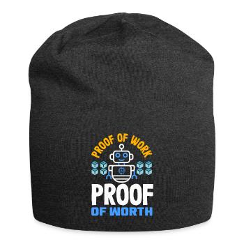 Cryptocurrency AI & Crypto Enthusiast Blockchain - Jersey Beanie - charcoal grey - Front