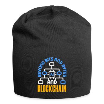 Cryptocurrency AI & Crypto Enthusiast Blockchain - Jersey Beanie - black - Front