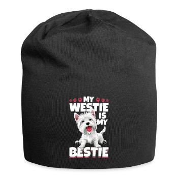 Westie West Highland White Terrier Dog Breed - Jersey-Beanie - Schwarz - Vorne