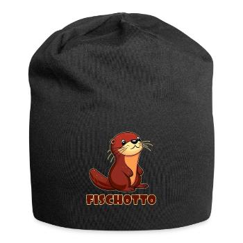 Otto Name, Fischotto Outfit zum Namenstag mit Name - Jersey-Beanie - Schwarz - Vorne