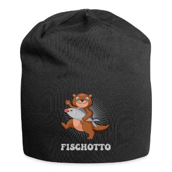 Otto Name, Fischotto Outfit zum Namenstag mit Name - Jersey-Beanie - Schwarz - Vorne
