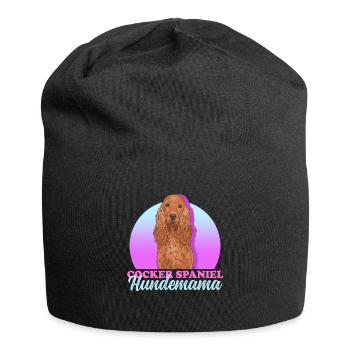 Cocker Spaniel chien maman | Cadeau Cocker Spaniel - Bonnet en jersey - noir - Devant